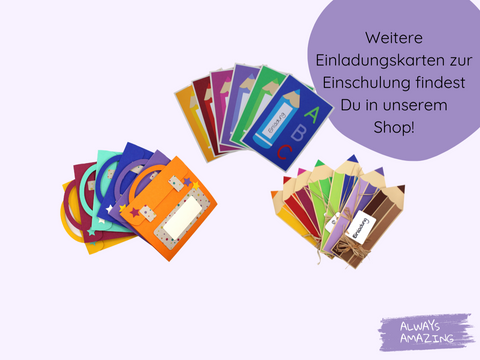 Schultüte Einladungskarte Bastelset