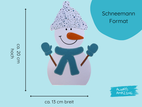 Schneemann Fensterbild Bastelset