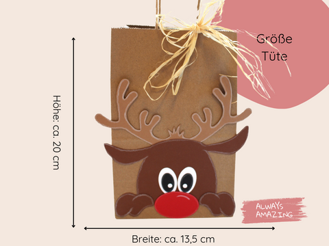 Bezaubernde DIY Rentier-Geschenktüten Bastelset