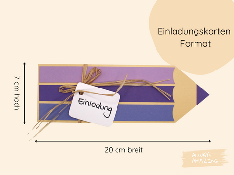 Einladungskarten Schulanfang Bastelset