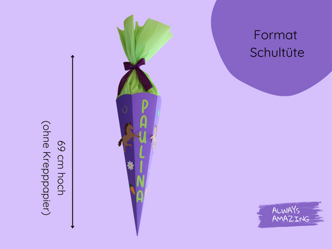 Pferde Schultüte Bastelset