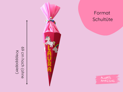 Schultüte Einhorn Bastelset