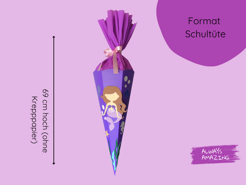 Schultüte Meerjungfrau Bastelset