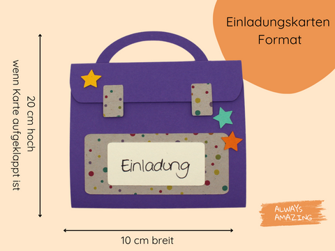 Einladungskarten Einschulung Bastelset