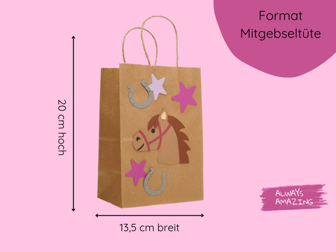 Mitgebseltüten Pferd Bastelset