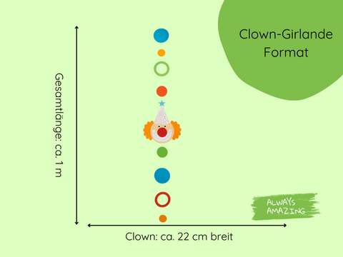 Clown Girlande Bastelset