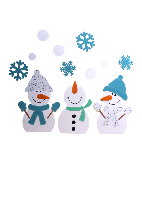 Schneemann Fensterbild Bastelset