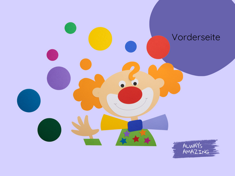 Fensterbild Clown Bastelset