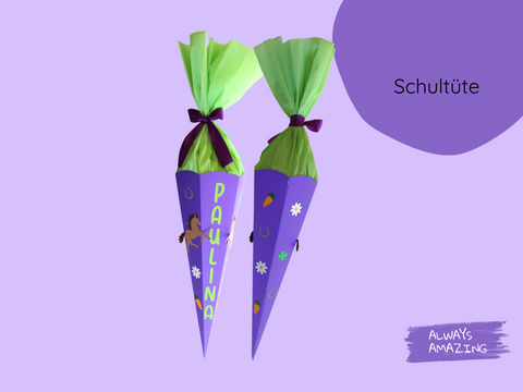 Pferde Schultüte Bastelset