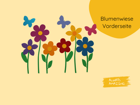 Blumenwiese Bastelset