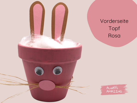Kresse - Osterhasen im Tontopf 3er Set