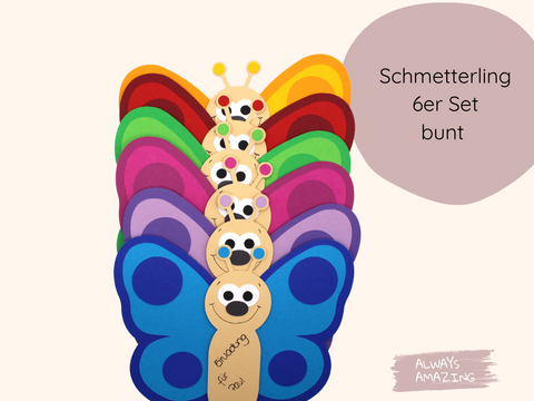 Schmetterling Einladung Bastelset