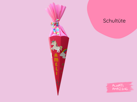 Schultüte Einhorn Bastelset