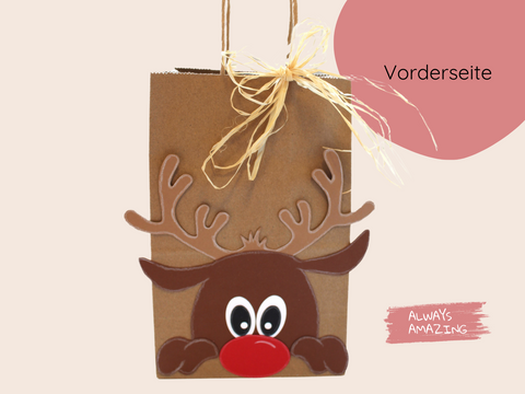 Bezaubernde DIY Rentier-Geschenktüten Bastelset