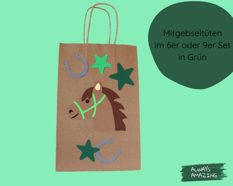 Mitgebseltüten Pferd Bastelset