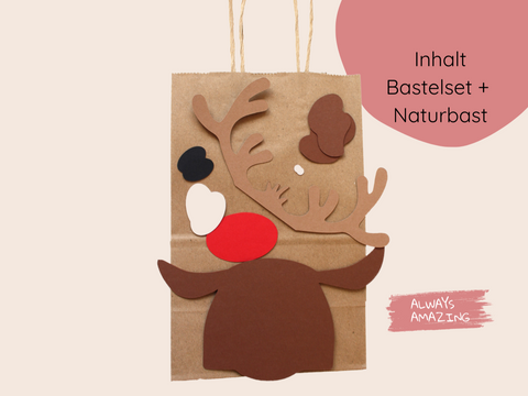 Bezaubernde DIY Rentier-Geschenktüten Bastelset