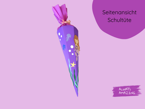 Schultüte Meerjungfrau Bastelset