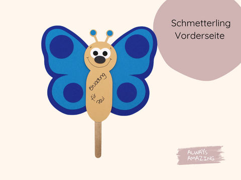 Schmetterling Einladung Bastelset
