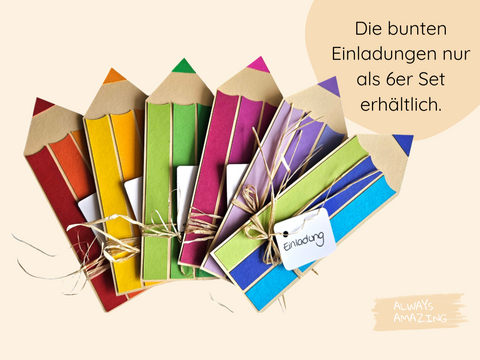 Einladungskarten Schulanfang Bastelset