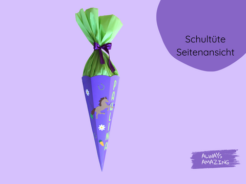 Pferde Schultüte Bastelset