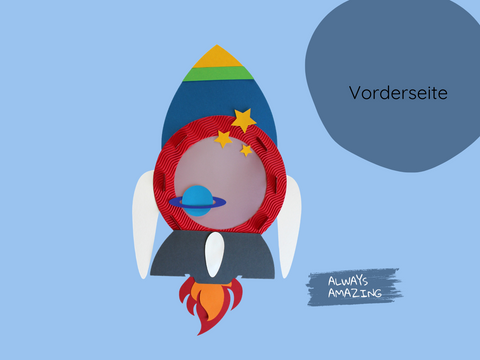 Raketen Laterne Bastelset