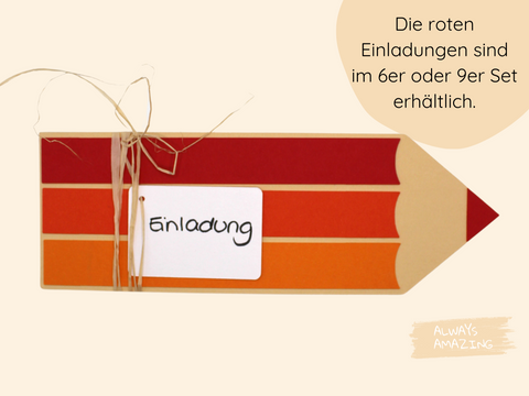 Einladungskarten Schulanfang Bastelset