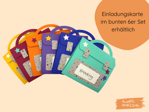 Einladungskarten Einschulung Bastelset