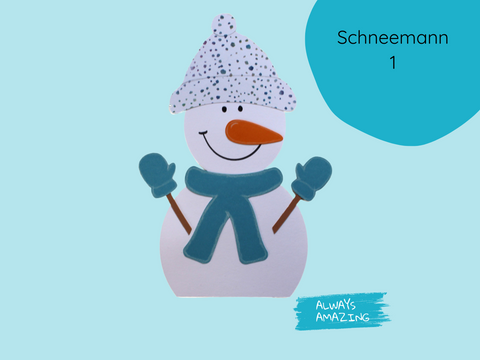 Schneemann Fensterbild Bastelset
