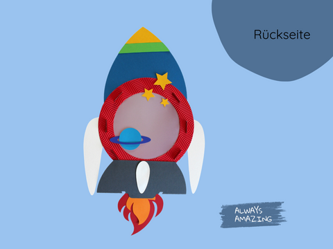 Raketen Laterne Bastelset