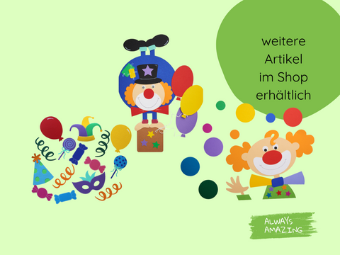 Clown Girlande Bastelset
