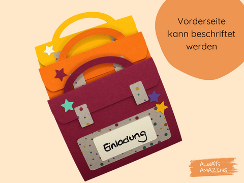Einladungskarten Einschulung Bastelset