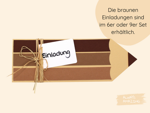 Einladungskarten Schulanfang Bastelset