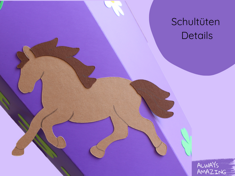 Pferde Schultüte Bastelset