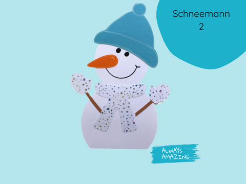 Schneemann Fensterbild Bastelset