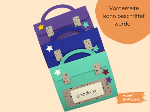 Einladungskarten Einschulung Bastelset