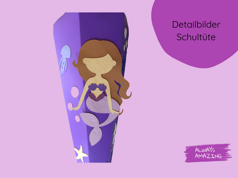 Schultüte Meerjungfrau Bastelset