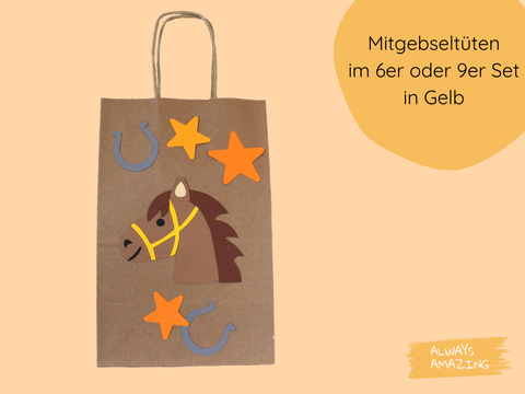 Mitgebseltüten Pferd Bastelset