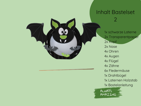 Fledermaus Laterne Bastelset