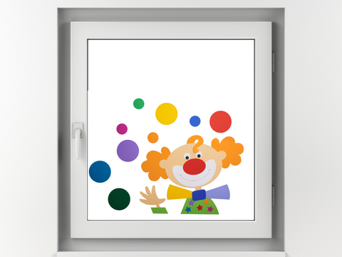 Fensterbild Clown Bastelset