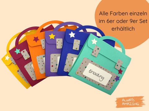 Einladungskarten Einschulung Bastelset