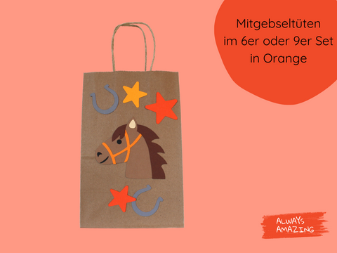 Mitgebseltüten Pferd Bastelset