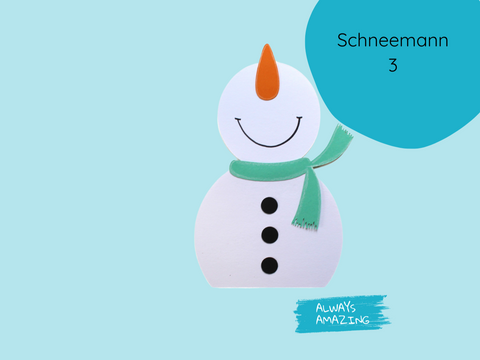 Schneemann Fensterbild Bastelset