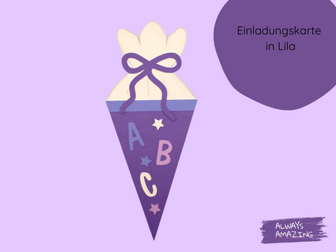 Schultüte Einladungskarte Bastelset