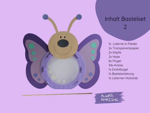 Schmetterling Laterne Bastelset