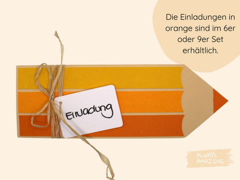 Einladungskarten Schulanfang Bastelset