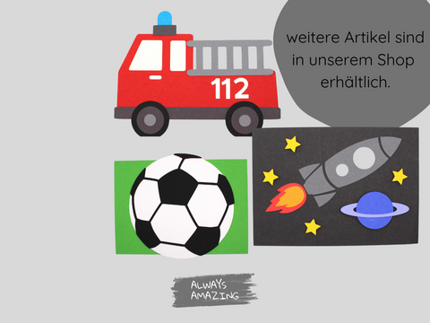 Bastelset Einladungskarte Rennauto