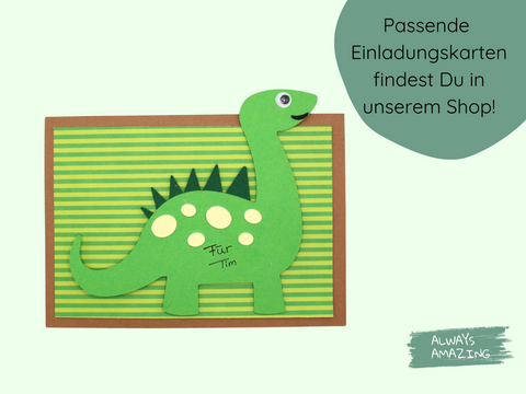 Dino-Mitgebseltüte „Grüner Party Dino“