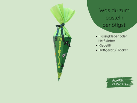 Schultüte Fußball Bastelset