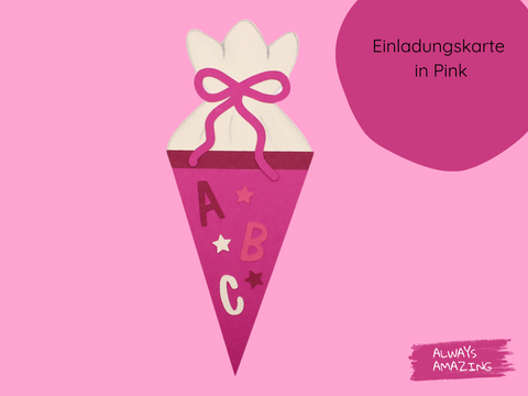 Schultüte Einladungskarte Bastelset