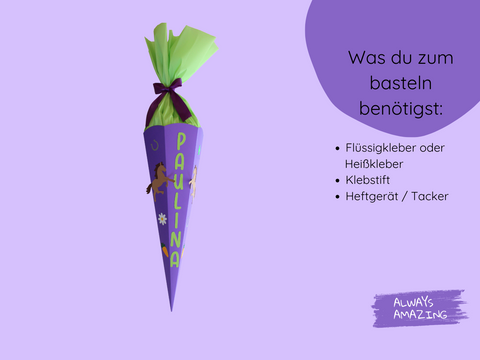 Pferde Schultüte Bastelset